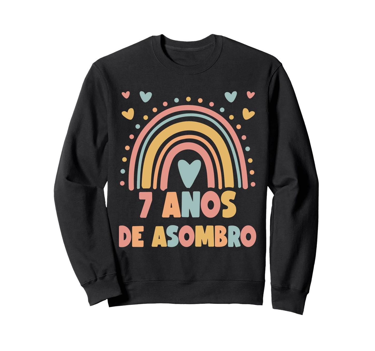 7 Year Old Boho Rainbow 7Th Sweatshirt - Casual Everyday Wear Unisex - T-Shirt, Sweatshirt, Hoodie
