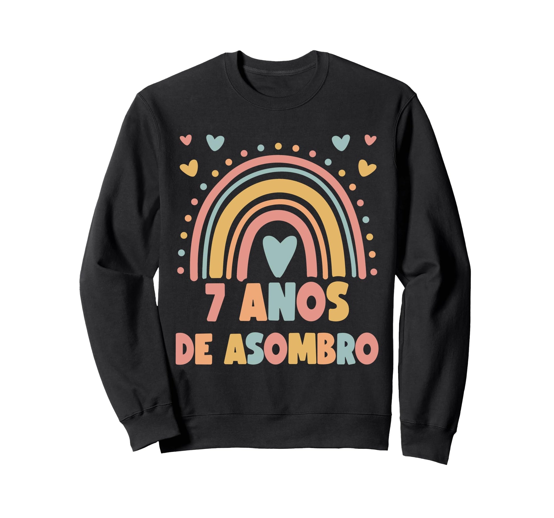 7 Year Old Boho Rainbow 7Th Sweatshirt - Casual Everyday Wear Unisex - T-Shirt, Sweatshirt, Hoodie