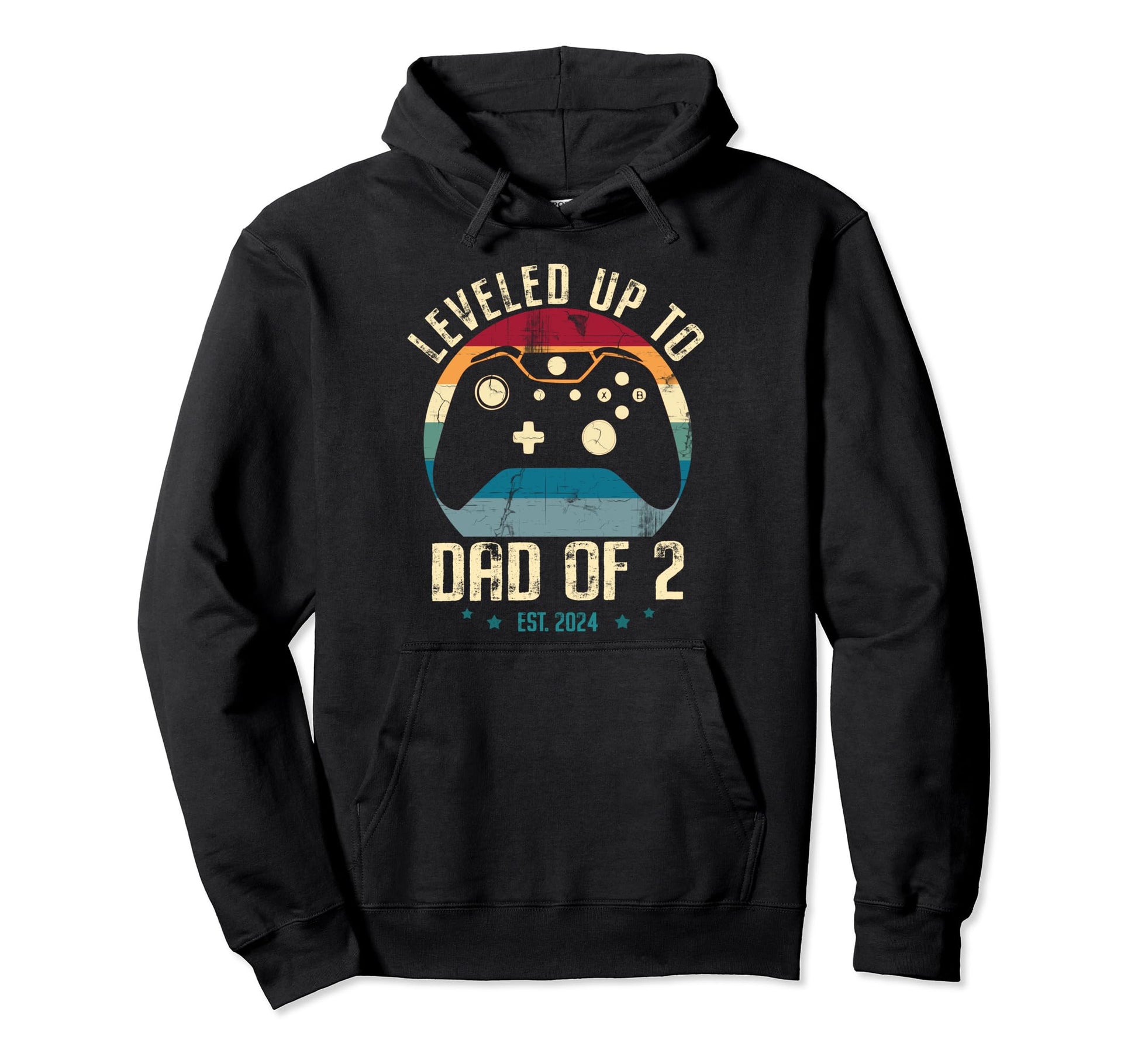 I Leveled Up To Dad 2 Daddy Again 2024 Hoodie - Graphic Print for Adults - T-Shirt, Sweatshirt, Hoodie
