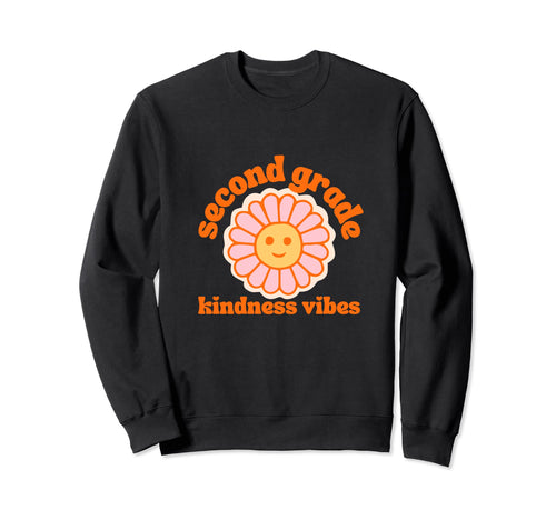 Groovy Second Grade Teacher Sweatshirt - Aesthetic Graphic for Adults - T-Shirt, Sweatshirt, Hoodie
