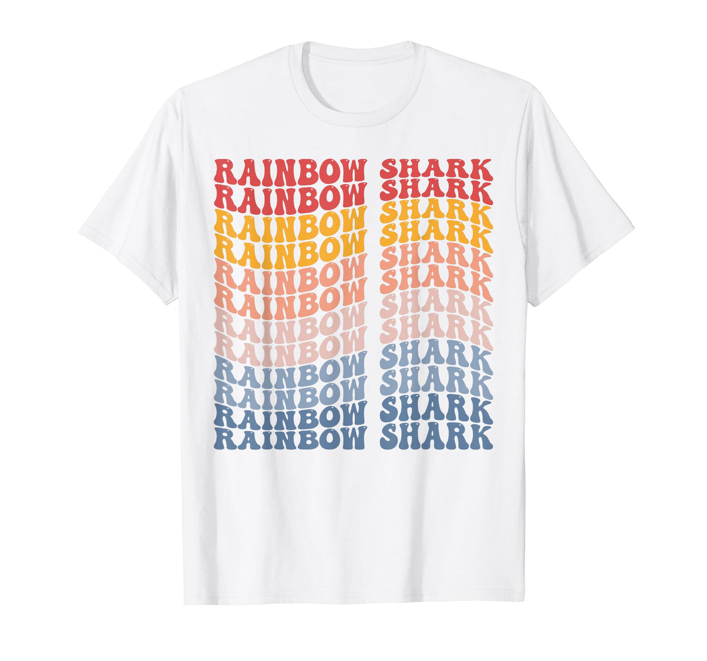 Rainbow Shark Groovy T-Shirt - Minimalist Print Unisex - T-Shirt, Sweatshirt, Hoodie