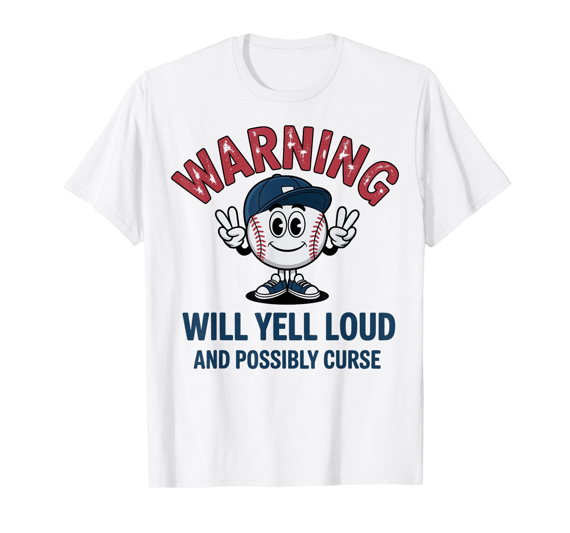 Baseball Warning Will Yell Loud T-Shirt - Trendy Graphic for Adults - T-Shirt, Sweatshirt, Hoodie