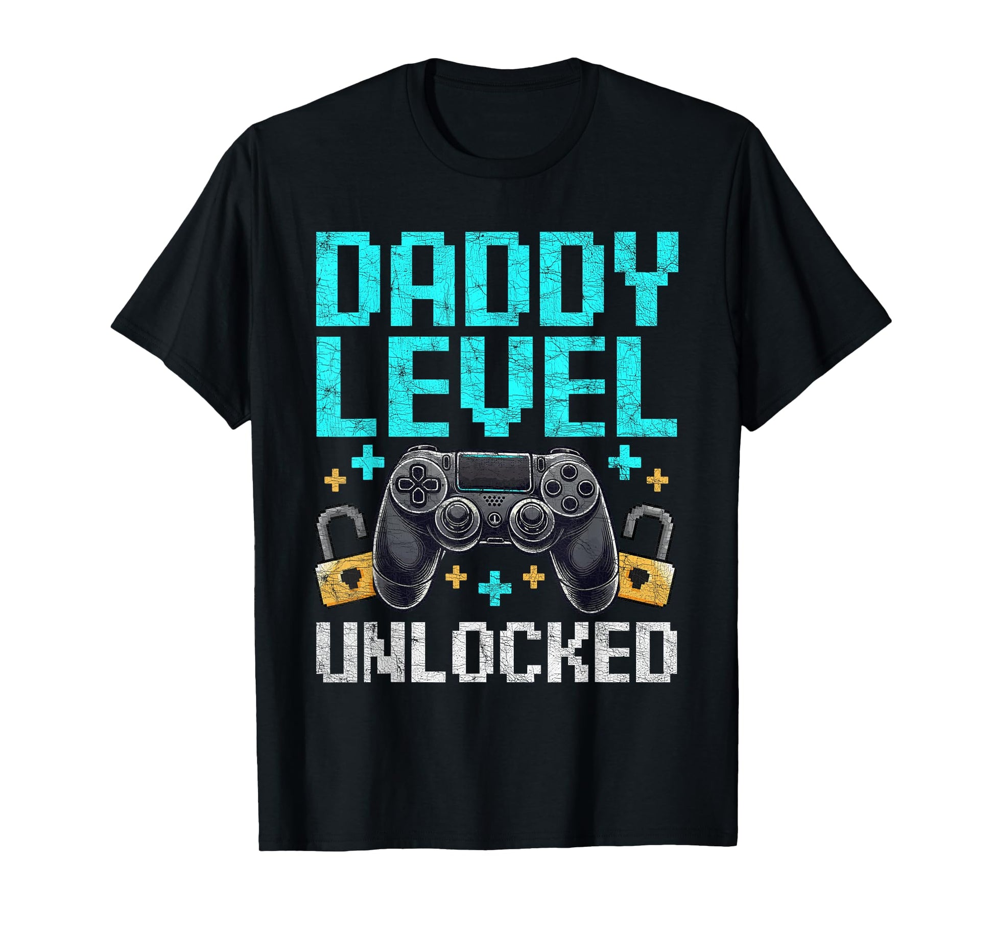 Gamer Dad Fathers Day Daddy Level Unlocked T-Shirt - Trendy Graphic Unisex - T-Shirt, Sweatshirt, Hoodie