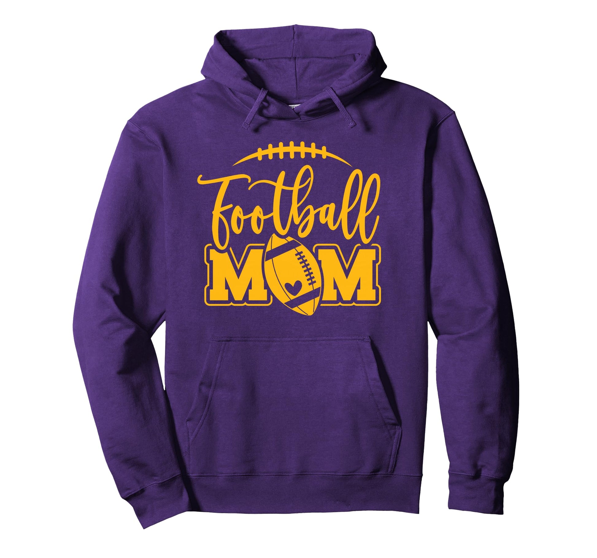 Game Day Purple Yellow High School Hoodie - Trendy Graphic for Adults - T-Shirt, Sweatshirt, Hoodie