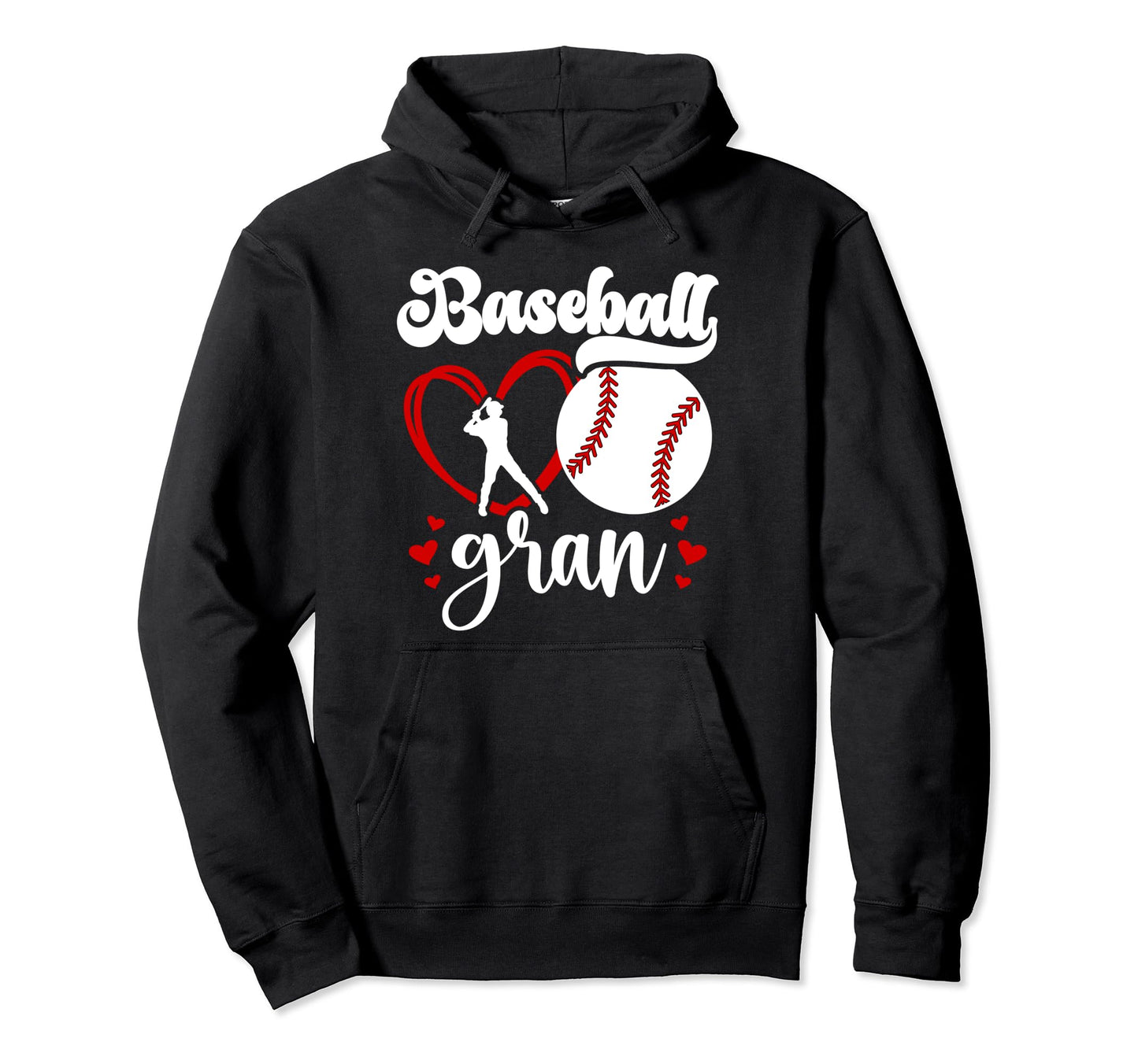 Baseball Gran Grandma Gran Baseball Hoodie - Trendy Graphic for Adults - T-Shirt, Sweatshirt, Hoodie