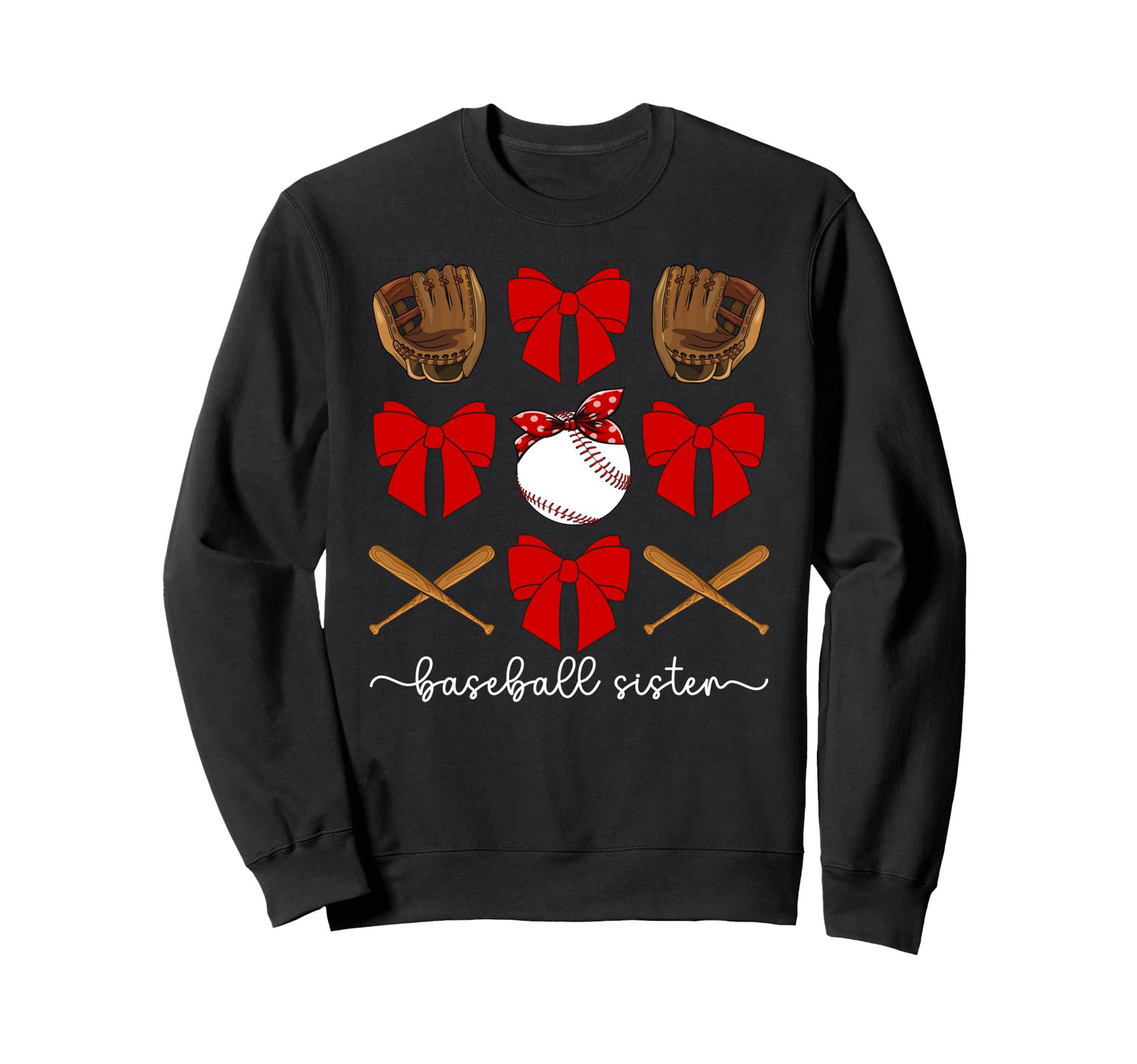 Baseball Sister Coquette Sister Sweatshirt - Trendy Graphic Men Women - T-Shirt, Sweatshirt, Hoodie