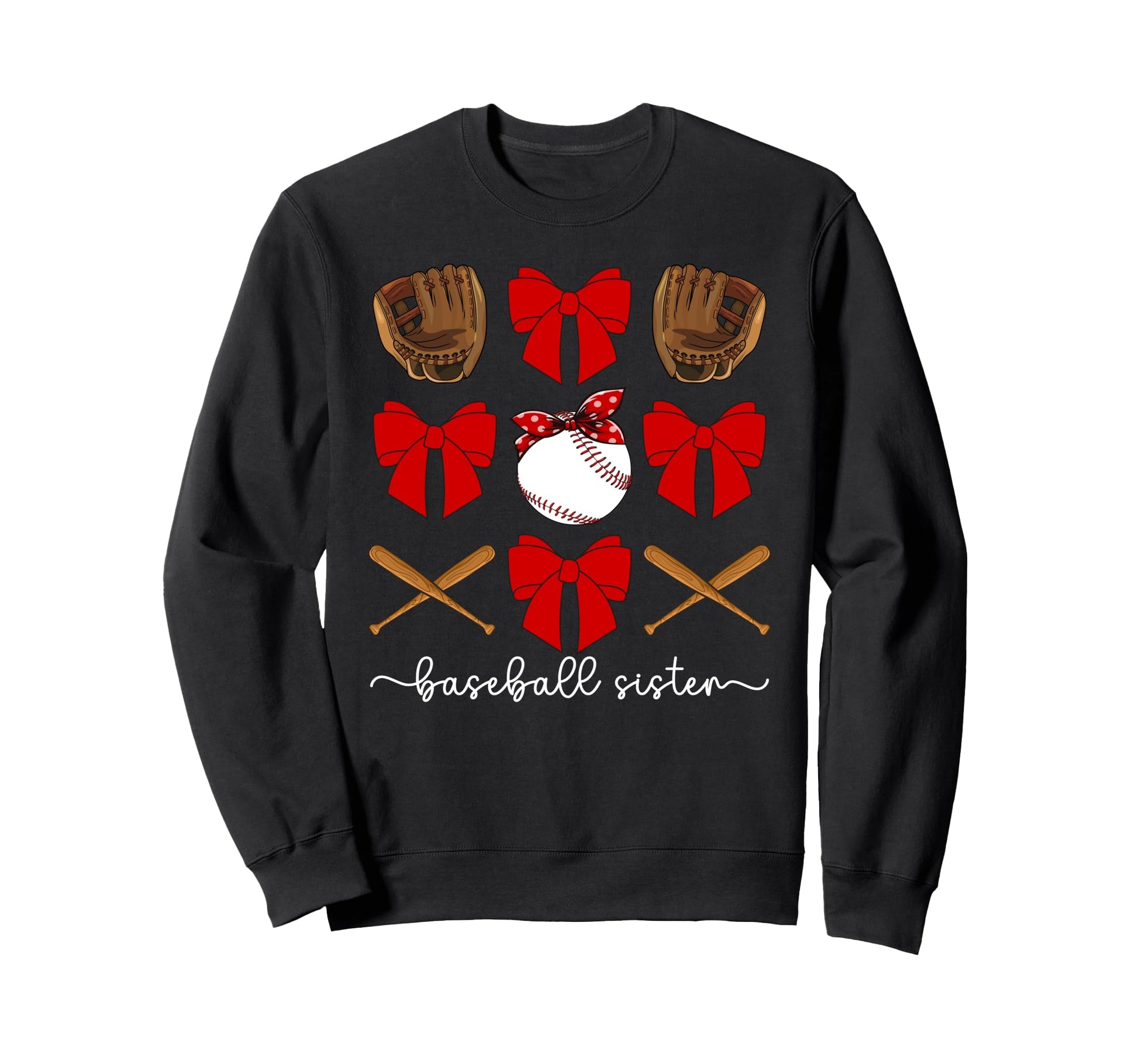 Baseball Sister Coquette Sister Sweatshirt - Trendy Graphic Men Women - T-Shirt, Sweatshirt, Hoodie