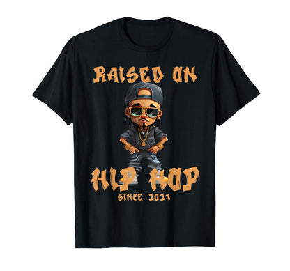 Raised Hip Hop Music Old School T-Shirt - Fun Novelty Design Men Women - T-Shirt, Sweatshirt, Hoodie