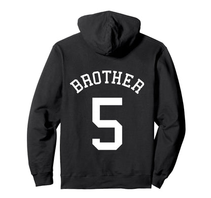 Brother Team Uniform 5 Football Hoodie - Novelty Apparel for Adults - T-Shirt, Sweatshirt, Hoodie