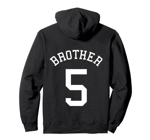 Brother Team Uniform 5 Football Hoodie - Novelty Apparel for Adults - T-Shirt, Sweatshirt, Hoodie