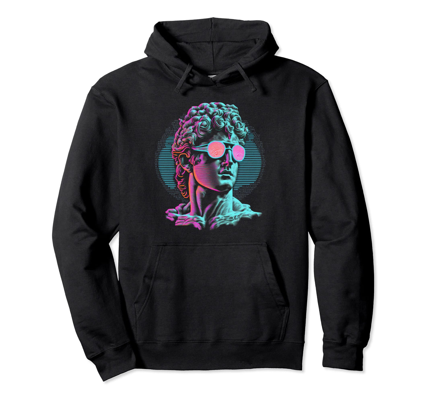 Greek Statue Vaporwave Retrowave Hoodie - Trendy Graphic for Adults - T-Shirt, Sweatshirt, Hoodie