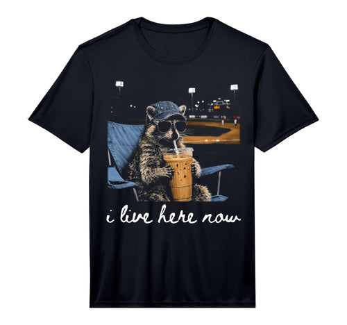 Funny Raccoon Baseball Iced Coffee Lover T-Shirt - Custom Art Print Unisex - T-Shirt, Sweatshirt, Hoodie