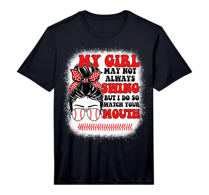 Mens Messy Bun Softball Mom My May Not T-Shirt - Graphic Print Men Women - T-Shirt, Sweatshirt, Hoodie