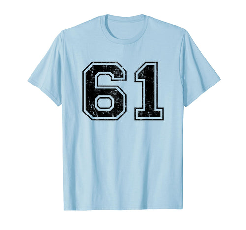 Number 61 Varsity Distressed Sport T-Shirt - Unique Graphic for Adults - T-Shirt, Sweatshirt, Hoodie