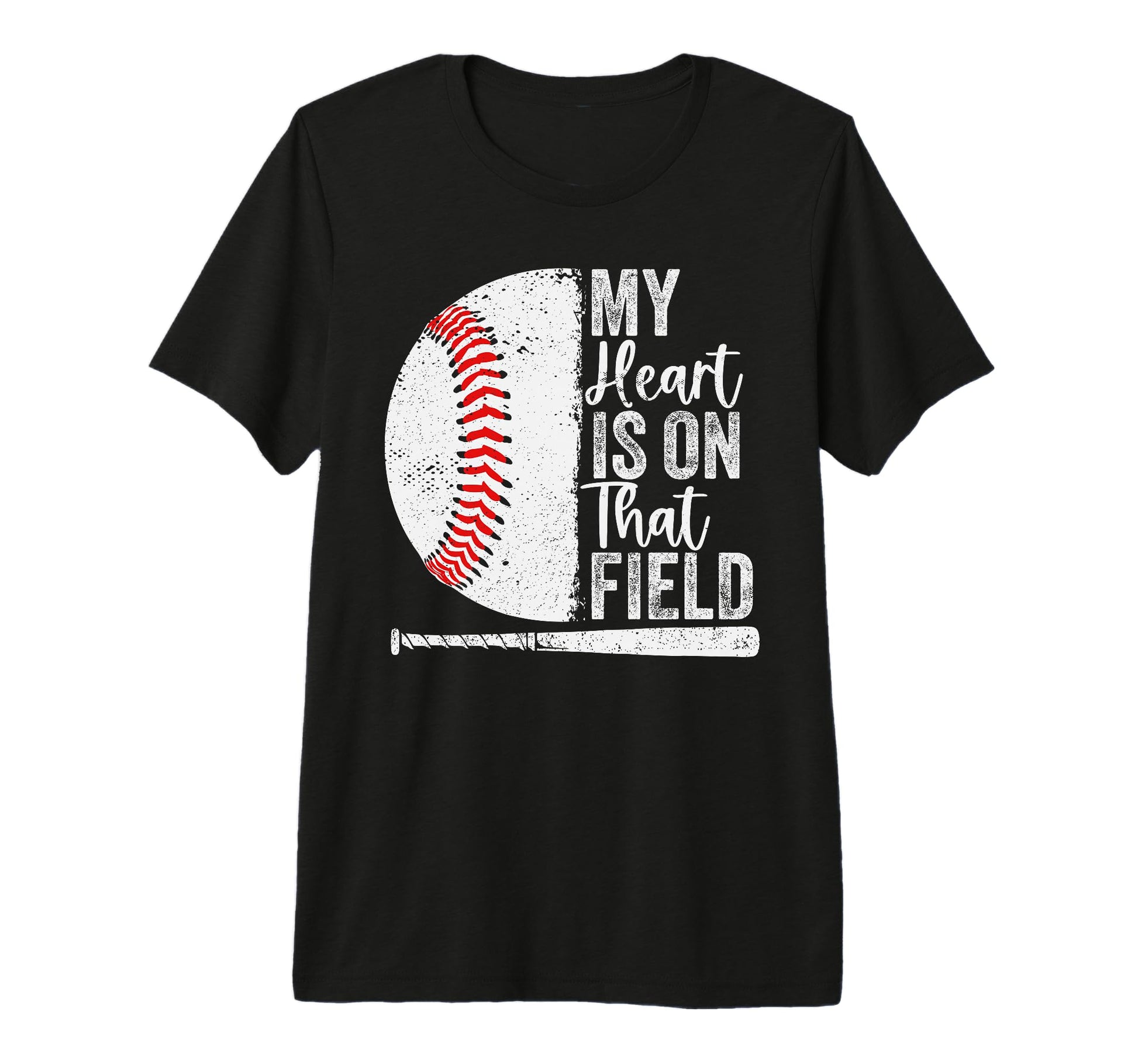 My Heart Is That Baseball Field Proud T-Shirt - Custom Art Print Unisex - T-Shirt, Sweatshirt, Hoodie
