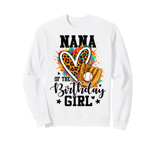 Nana Birthday Baseball Colorful Sweatshirt - Minimalist Print for Adults - T-Shirt, Sweatshirt, Hoodie