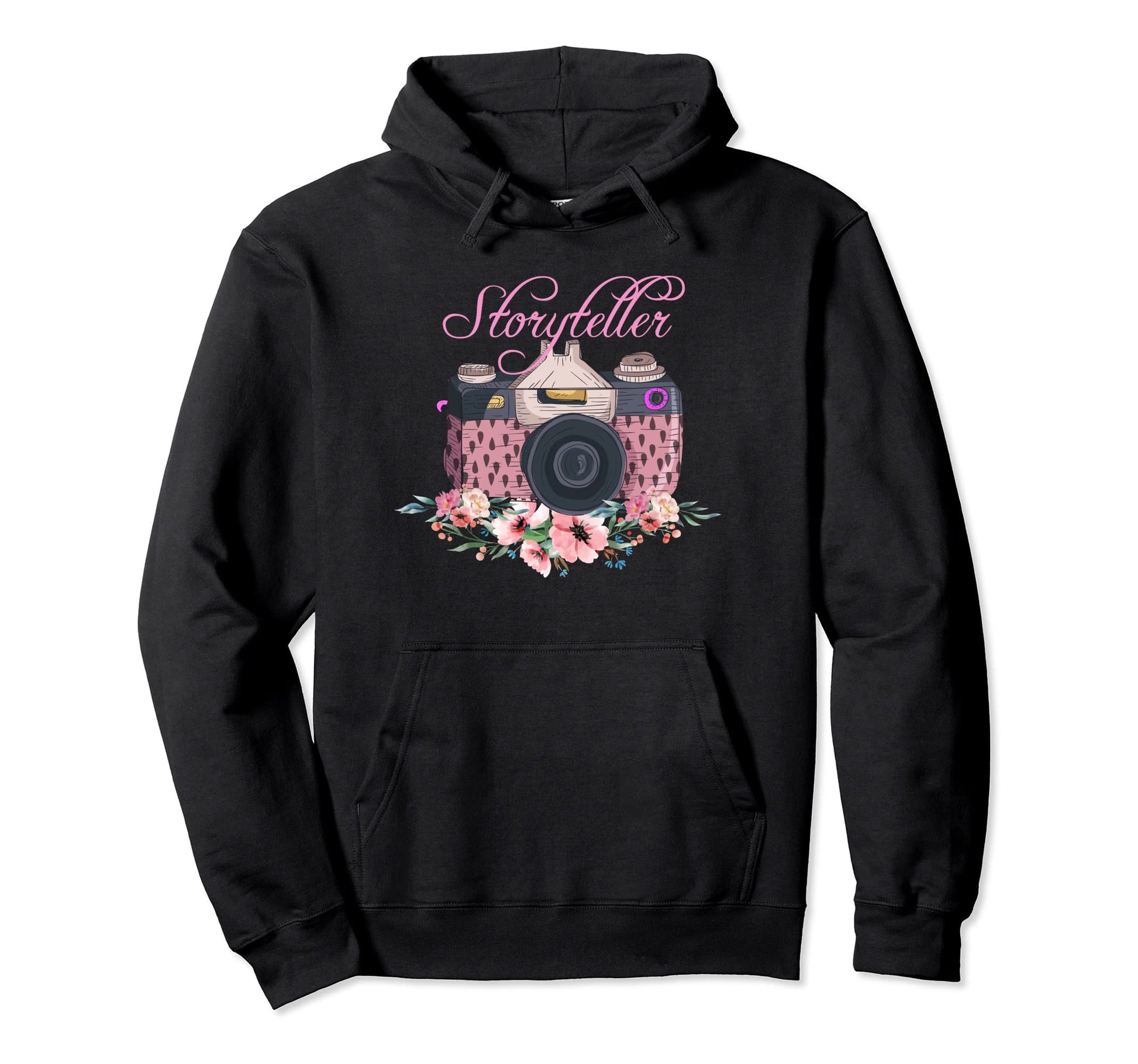 Storyteller Photographer Camera Hoodie - Minimalist Print for Adults - T-Shirt, Sweatshirt, Hoodie