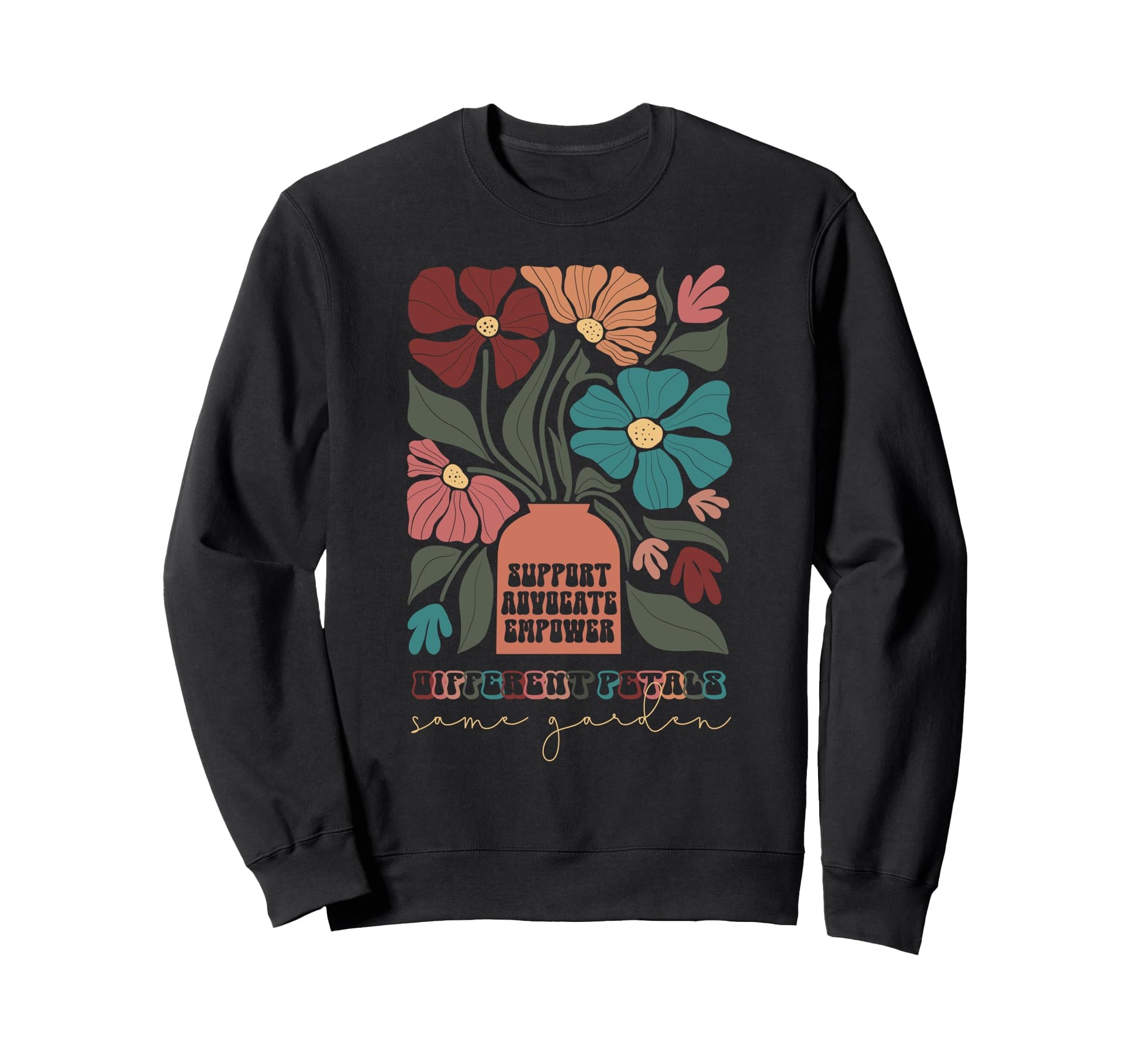 Autism Support Advocate Empower Sweatshirt - Unique Graphic Men Women - T-Shirt, Sweatshirt, Hoodie