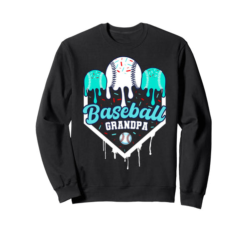Baseball Grandpa Ice Cram Drip Sweatshirt - Aesthetic Graphic for Adults - T-Shirt, Sweatshirt, Hoodie