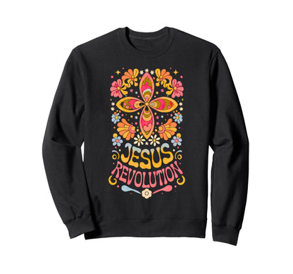 Jesus Revolution Christian Faith Sweatshirt - Trendy Graphic Men Women - T-Shirt, Sweatshirt, Hoodie