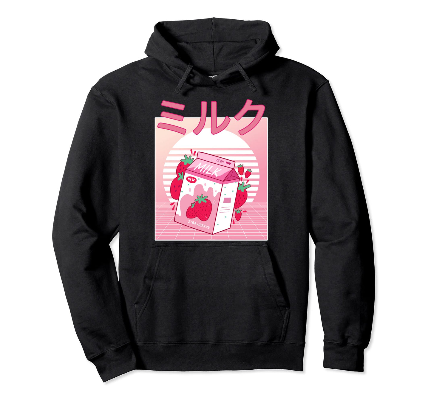 Milk Shake Carton Funny Japanese Kawaii Hoodie - Graphic Print for Adults - T-Shirt, Sweatshirt, Hoodie