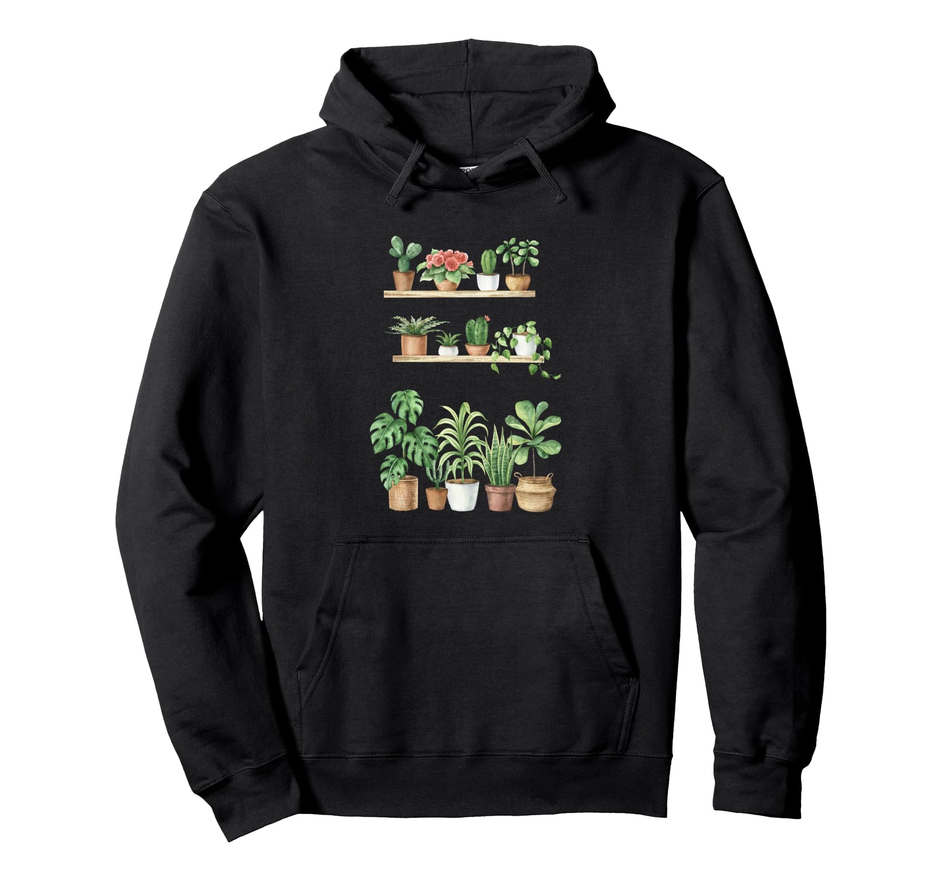 Boho House Plants Cactus Botanical Hoodie - Streetwear Style Unisex - T-Shirt, Sweatshirt, Hoodie