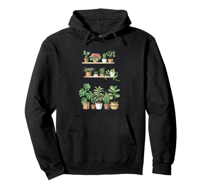 Boho House Plants Cactus Botanical Hoodie - Streetwear Style Unisex - T-Shirt, Sweatshirt, Hoodie