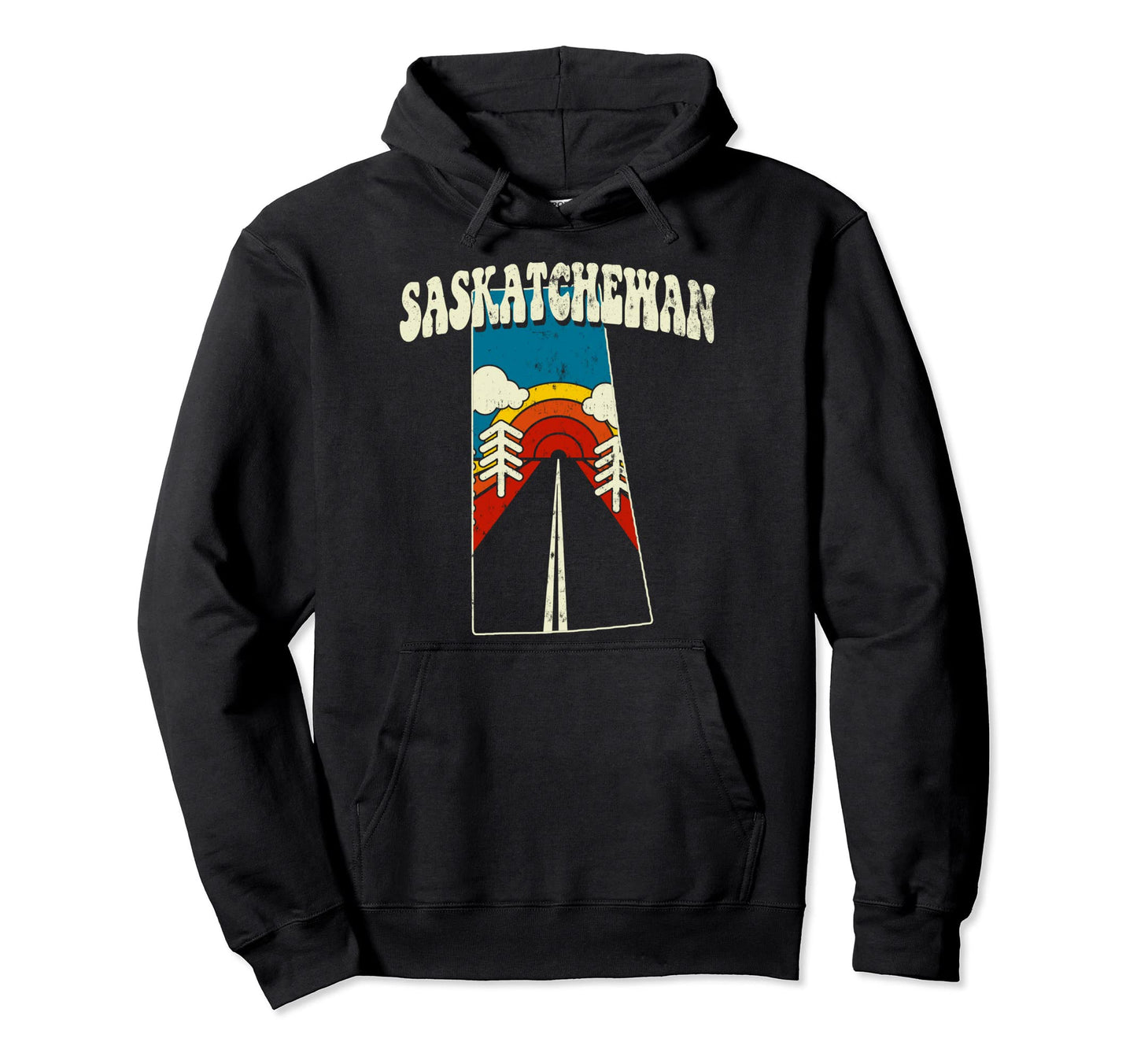 Saskatchewan Province Rainbow Canada Hoodie - Custom Art Print Men Women - T-Shirt, Sweatshirt, Hoodie