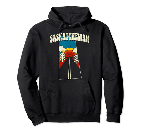 Saskatchewan Province Rainbow Canada Hoodie - Custom Art Print Men Women - T-Shirt, Sweatshirt, Hoodie