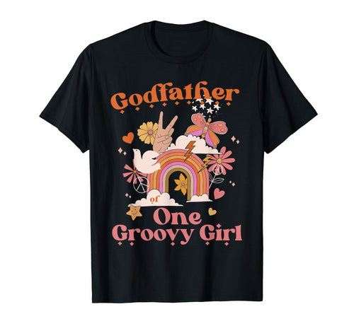 Godfather One Groovy Boho Hippie Rainbow T-Shirt - Unique Graphic Unisex - T-Shirt, Sweatshirt, Hoodie