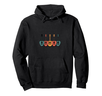 Colorful Acoustic Guitar Picks Music Hoodie - Graphic Print for Adults - T-Shirt, Sweatshirt, Hoodie