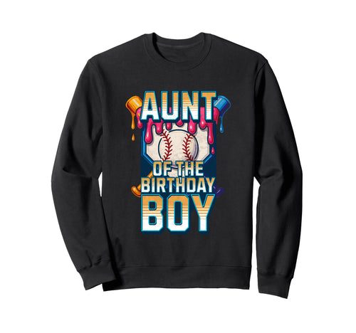 Aunt Birthday Baseball Ice Cream Sweatshirt - Trendy Graphic for Adults - T-Shirt, Sweatshirt, Hoodie