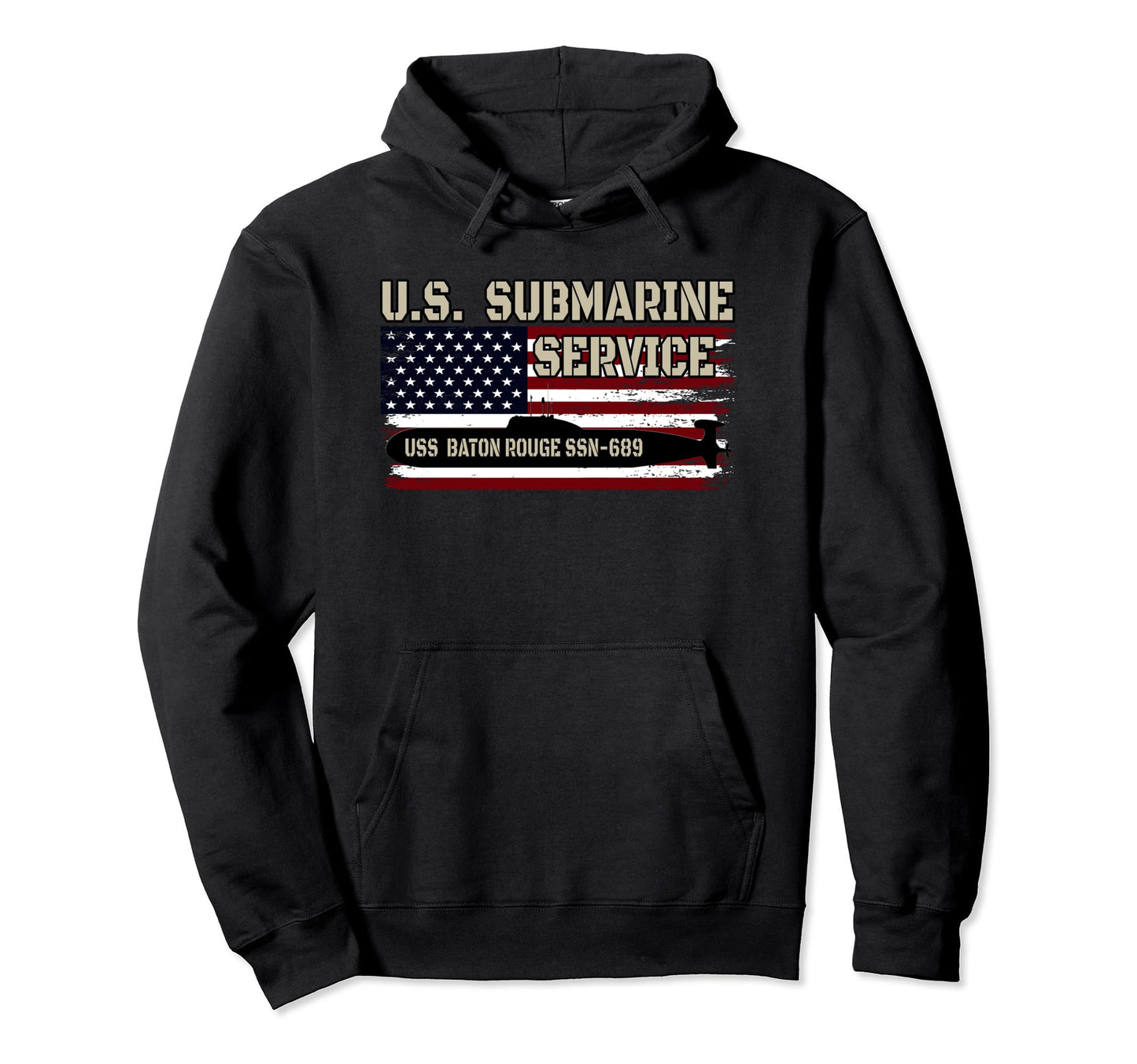 Uss Baton Rouge Ssn 689 Submarine Hoodie - Casual Everyday Wear Men Women - T-Shirt, Sweatshirt, Hoodie
