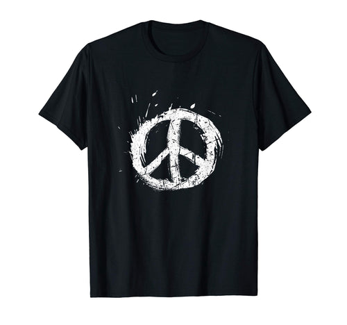 Paint Splatter White Peace Sign T-Shirt - Minimalist Print for Adults - T-Shirt, Sweatshirt, Hoodie