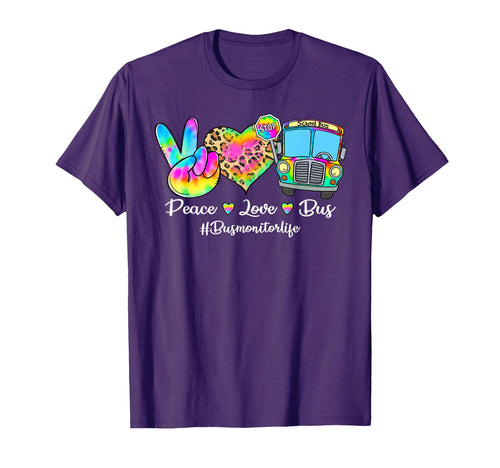 Peace Love Bus Tie Dye Leopard Bus T-Shirt - Streetwear Style for Adults - T-Shirt, Sweatshirt, Hoodie
