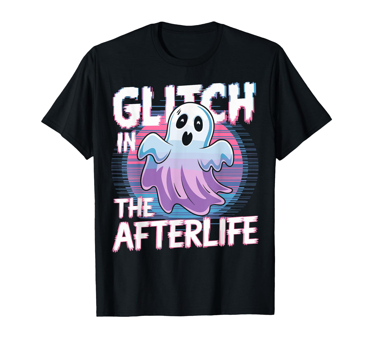 Ghost Vaporwave Glitch Afterlife T-Shirt - Casual Everyday Wear for Adults - T-Shirt, Sweatshirt, Hoodie