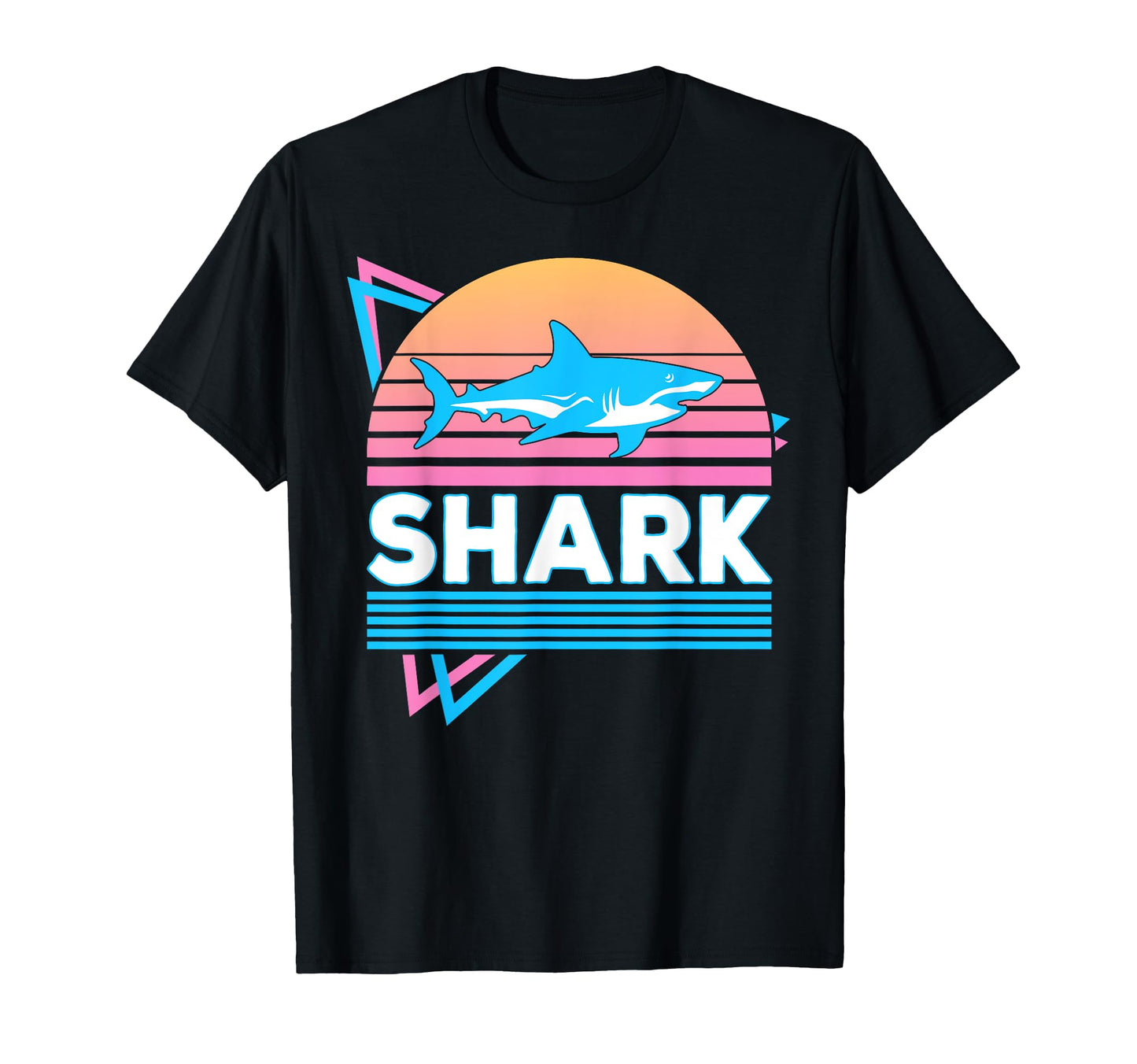 Shark Vaporwave Aesthetic T-Shirt - Graphic Print for Adults - T-Shirt, Sweatshirt, Hoodie