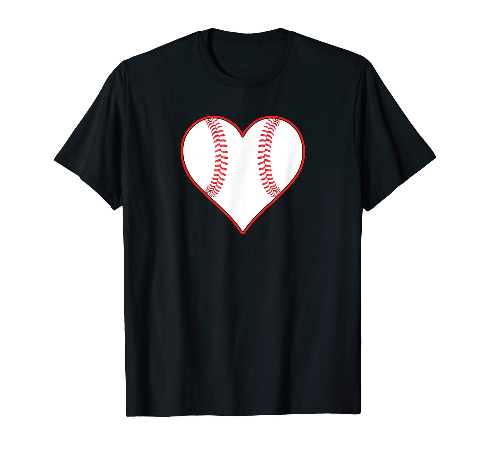 Baseball Player Coach Or Fan Heart Shaped T-Shirt - Novelty Apparel Unisex - T-Shirt, Sweatshirt, Hoodie
