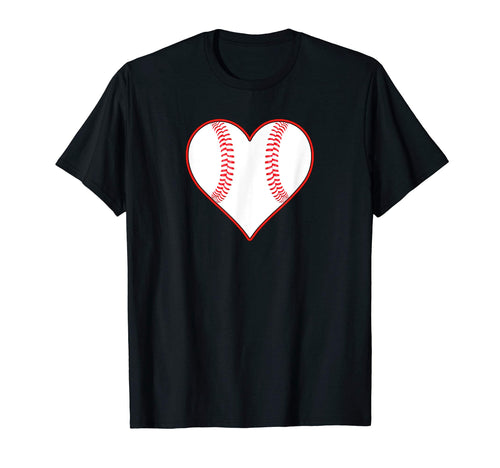 Baseball Player Coach Or Fan Heart Shaped T-Shirt - Novelty Apparel Unisex - T-Shirt, Sweatshirt, Hoodie