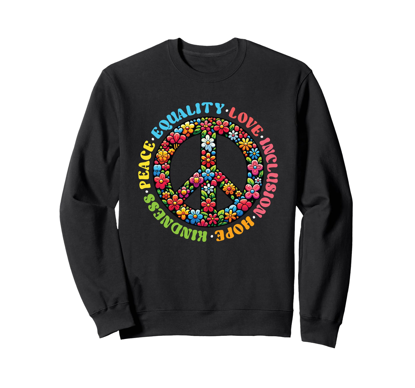 Diversity Equality Love Peace Sweatshirt - Minimalist Print for Adults - T-Shirt, Sweatshirt, Hoodie