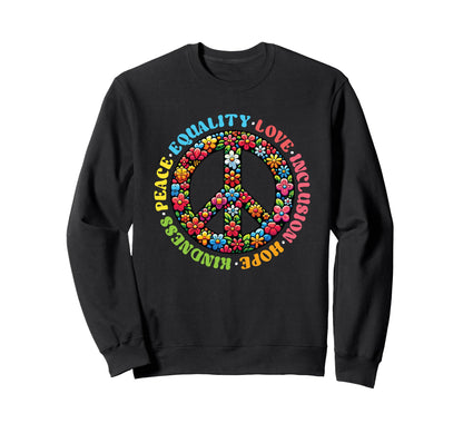 Diversity Equality Love Peace Sweatshirt - Minimalist Print for Adults - T-Shirt, Sweatshirt, Hoodie
