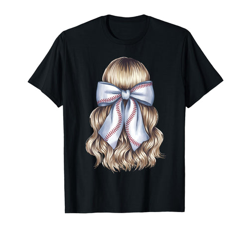Baseball Coquette Bow Baseball Mom T-Shirt - Unique Graphic Unisex - T-Shirt, Sweatshirt, Hoodie
