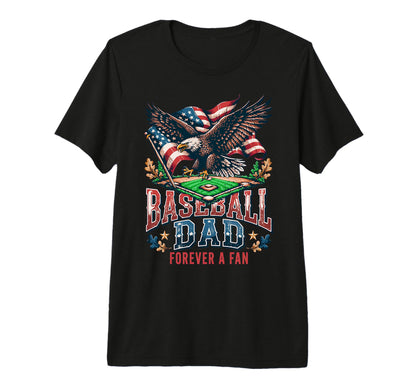 Mens Baseball Dad Forever Fan Proud T-Shirt - Custom Art Print Unisex - T-Shirt, Sweatshirt, Hoodie