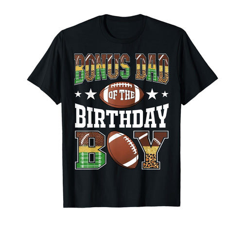 Bonus Dad Birthday Football Leopard T-Shirt - Streetwear Style for Adults - T-Shirt, Sweatshirt, Hoodie