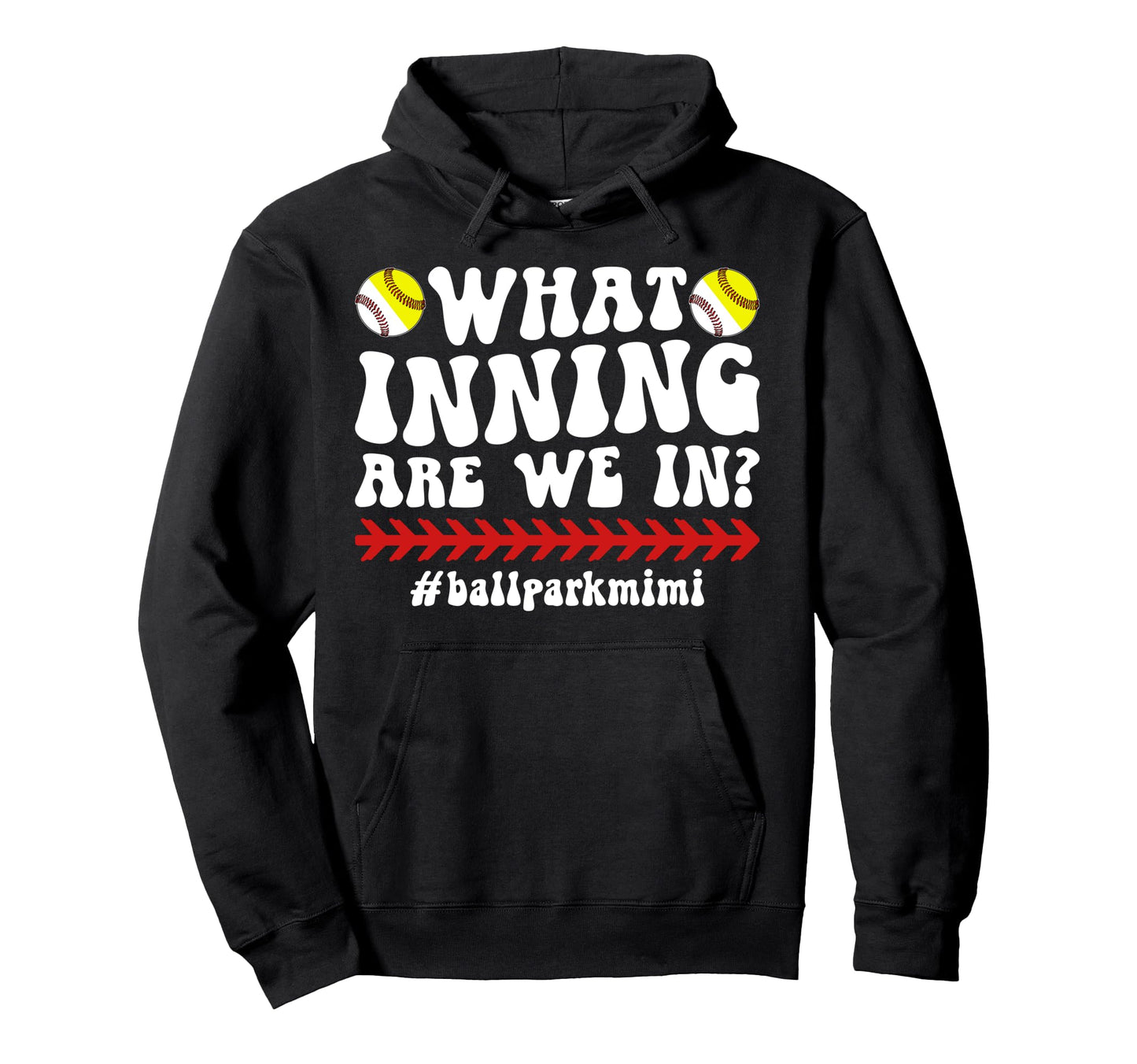 Ballpark Mimi Grandma Groovy Softball Hoodie - Streetwear Style Men Women - T-Shirt, Sweatshirt, Hoodie