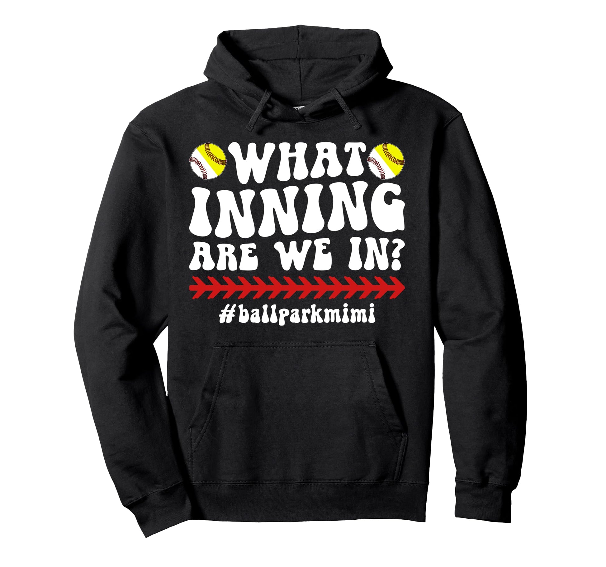 Ballpark Mimi Grandma Groovy Softball Hoodie - Streetwear Style Men Women - T-Shirt, Sweatshirt, Hoodie