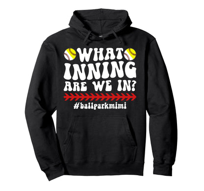 Ballpark Mimi Grandma Groovy Softball Hoodie - Streetwear Style Men Women - T-Shirt, Sweatshirt, Hoodie