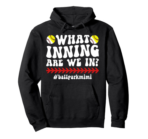 Ballpark Mimi Grandma Groovy Softball Hoodie - Streetwear Style Men Women - T-Shirt, Sweatshirt, Hoodie