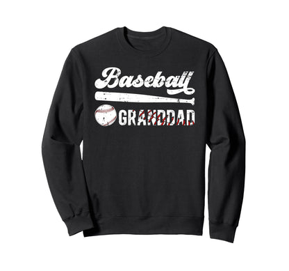 Baseball Granddad Baseball Player Sweatshirt - Unique Graphic Unisex - T-Shirt, Sweatshirt, Hoodie