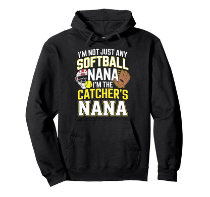 Im Not Just Any Softball Nana Im Hoodie - Minimalist Print for Adults - T-Shirt, Sweatshirt, Hoodie